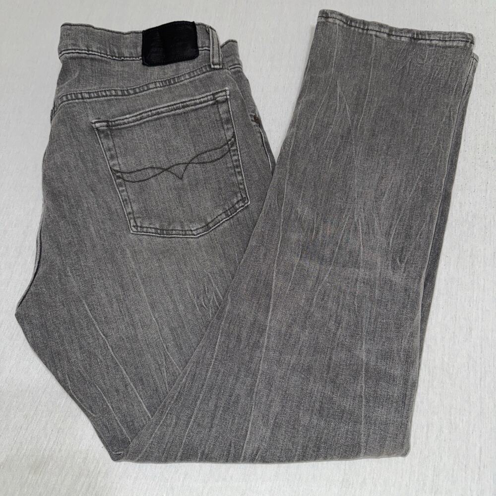 Polo Ralph Lauren Jeans Mens 36x32 Grey Varick Slim Straight Gray Denim Whisker